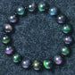 Arc-en-Violet Vert Obsidienne Oeil Bracelet