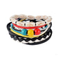 Bracelet en cuir Hommes Multicouche Perle Bracelet Punk Wrap Bracelets pour Femmes Vintage punk Hommes Bijoux