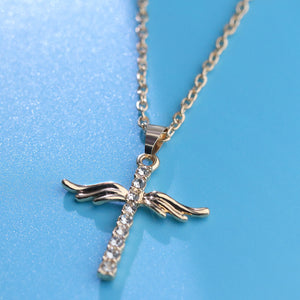 Simple Croix Diamant Bijoux Collier