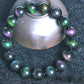 Arc-en-Violet Vert Obsidienne Oeil Bracelet