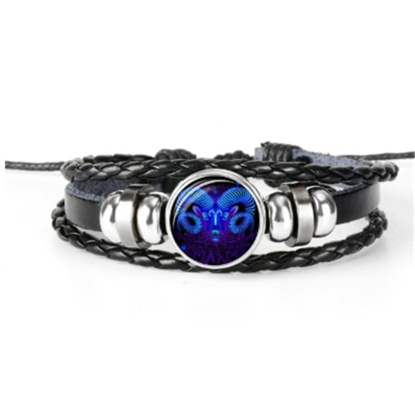 Zodiac Constellation Bracelet design tressé pour hommes femmes enfants