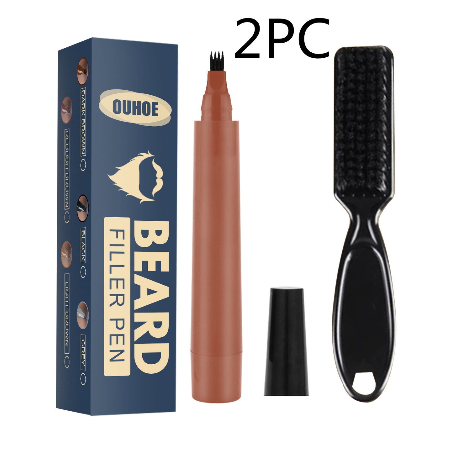 Fourchue Quatre-tête Étanche Multi-couleur Stylo Barbe