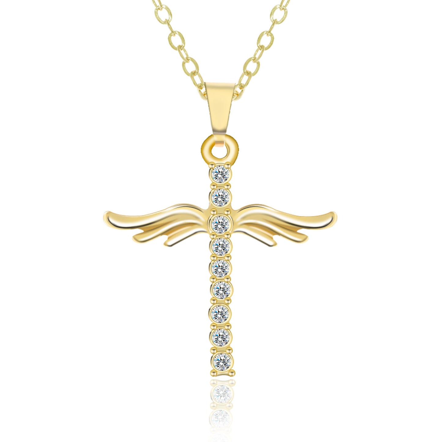 Simple Croix Diamant Bijoux Collier