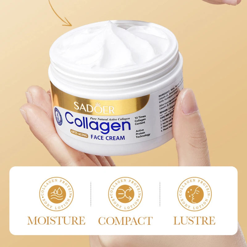 SADOER Collagen Firming Face Cream sknicare Moisturizing Hydrating Face Creams Faical Cream Beauty Face Skin Care Products