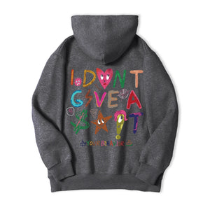 I don't Gsvea Sait Your Be Havior Funny Letter Womens Hoody Korean Fleece Sweatshirt Crewneck Hooded Street Oversize Clothes