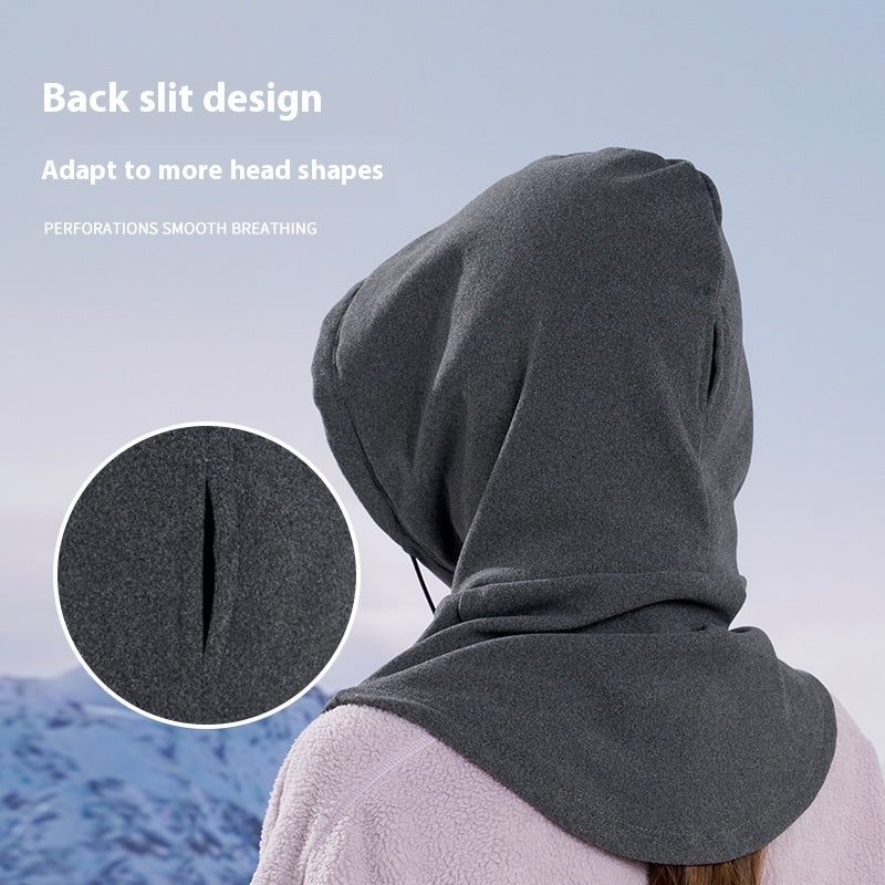 Écharpe en molleton thermique d'hiver masque de ski pour le cou, chapeau de capuchon plus chaud et coupe-vent Casquette d'équitation chaude Sports de plein air